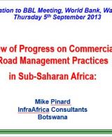 Progress on Commercialized Road Management in Sub-Saharan Africa