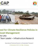 The Need for Climate Resilience Policies in Road Asset Management
