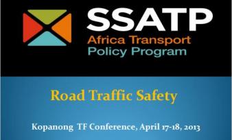 Africa Road Transport Forum 2013: SSATP Road Traffic Safety
