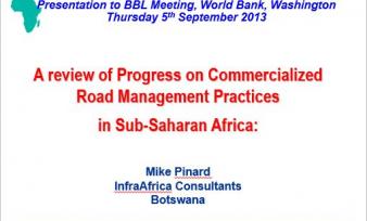 Progrès de la gestion commerciale des routes en Afrique subsaharienne